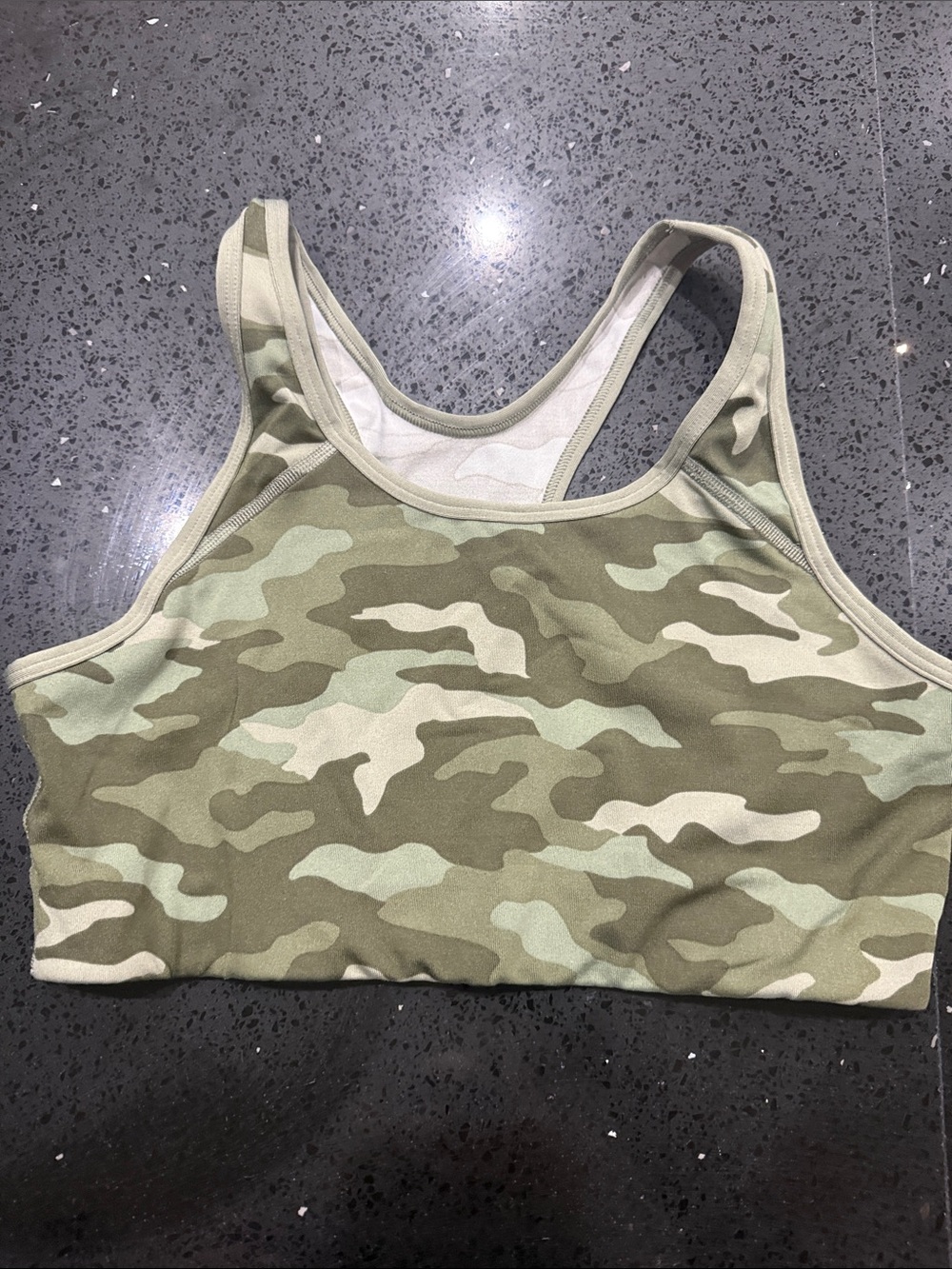PINK Victoria's Secret Olive Green Camo Sports Bra